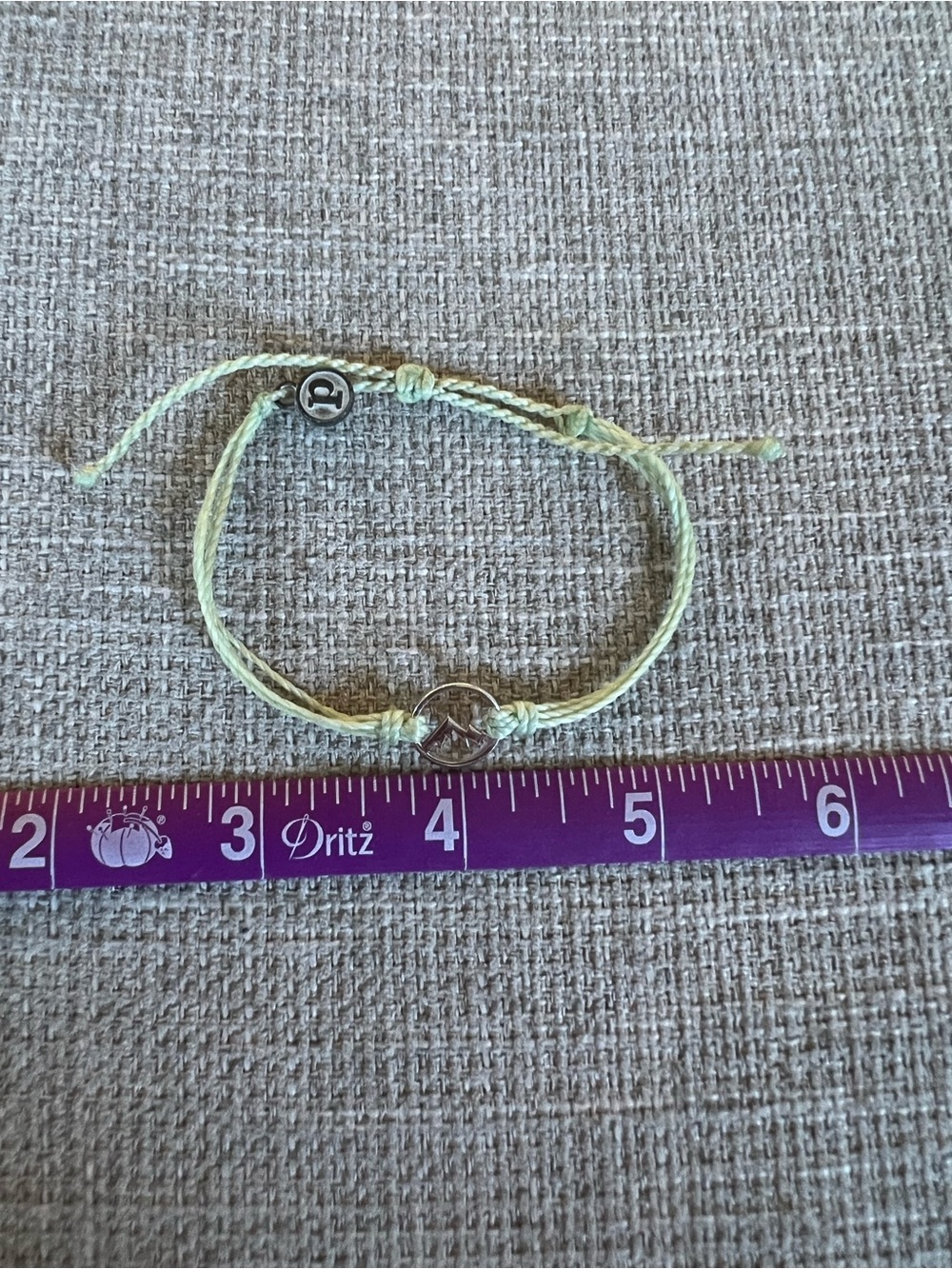 Mint Green Braided Peace Charm Bracelet